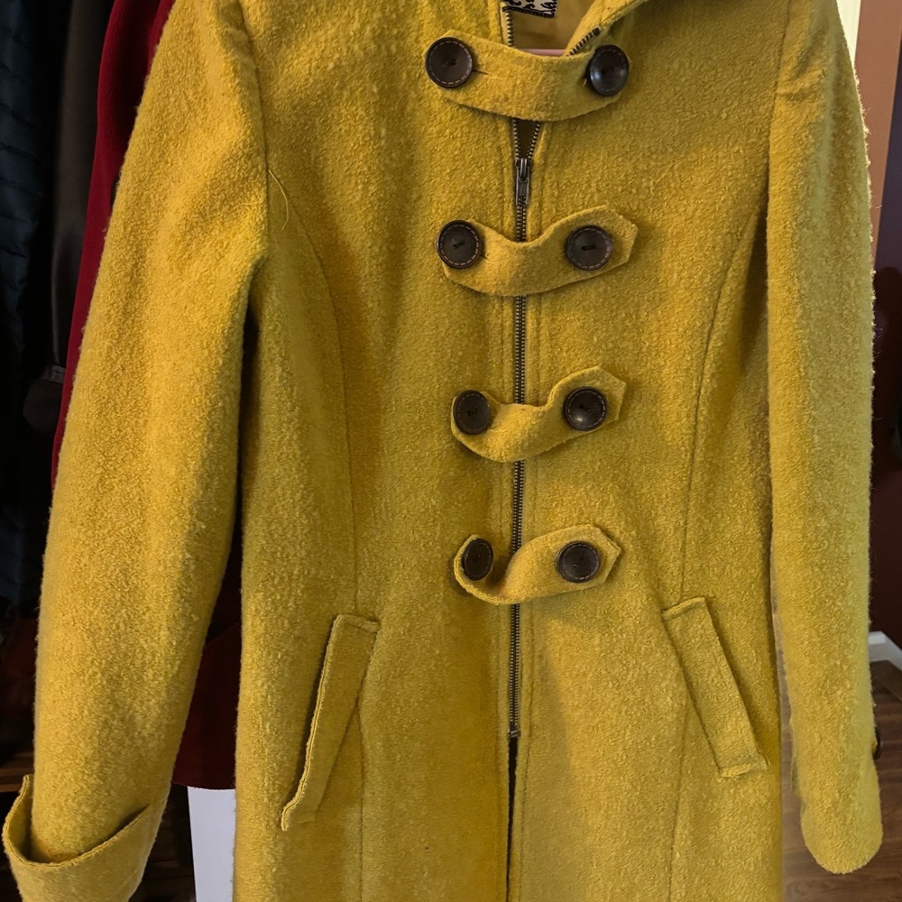 Pink Martini Mustard Trench Coat